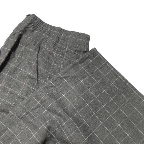Belle Poque Pants - Belle Poque Elegant Retro XL Grey Plaid‎ Flannel Feel Pants